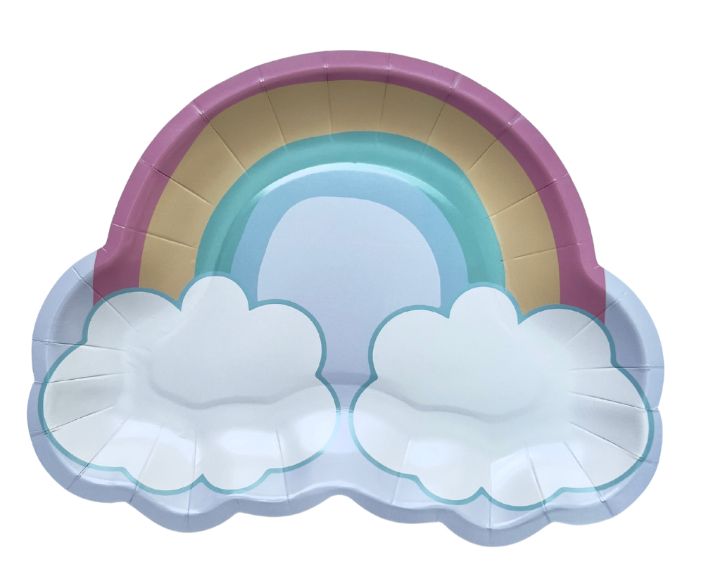 Assiettes forme arc-en-ciel x10
