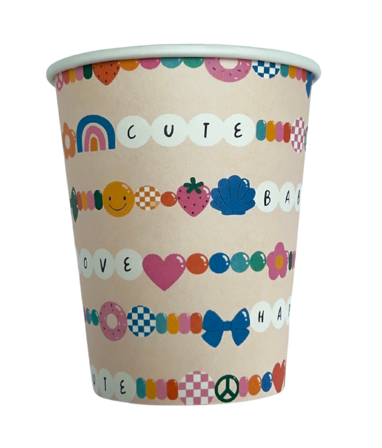 Gobelets motifs perles décoratives x10