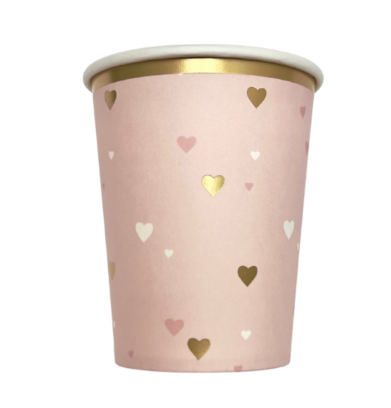 Gobelets motifs cœurs x10