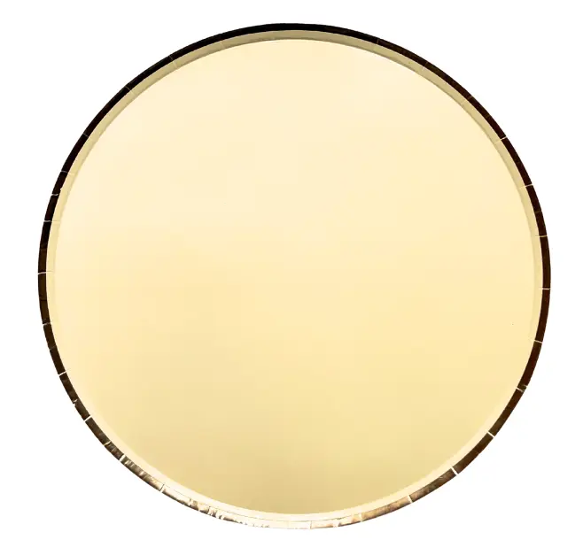 Lot de 10 assiettes rondes uni jaune