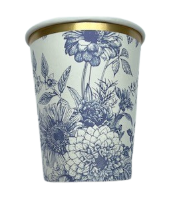 Gobelets à motifs floral x10