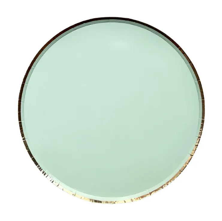 Lot de 10 assiettes à dessert rondes uni 