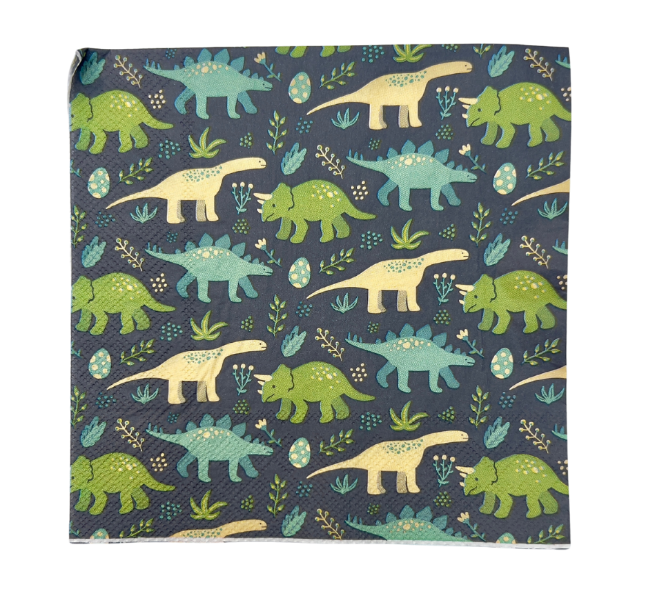 Serviettes motifs dinosaures x20