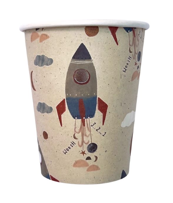 Gobelets motifs fusées x10