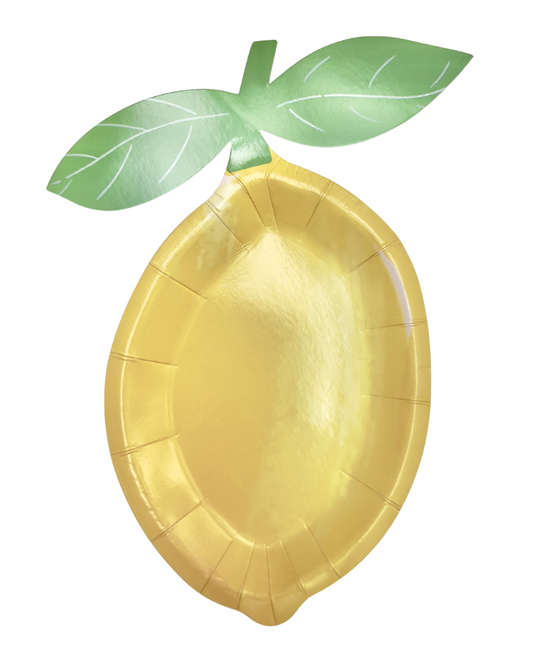 Assiettes forme citron x10