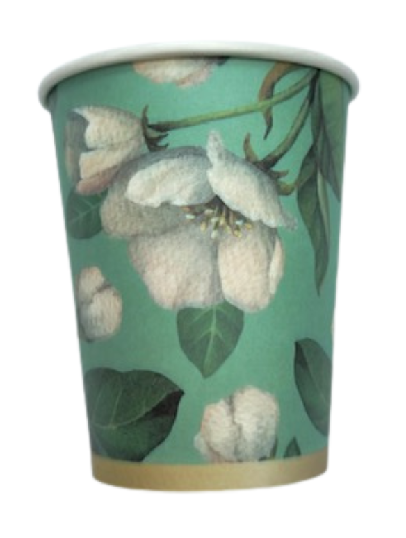 Gobelets motifs floral x10