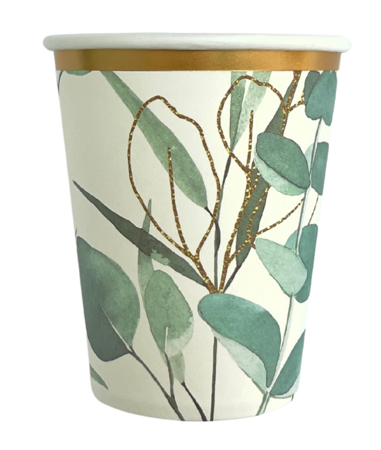 Gobelets motifs feuillage x10