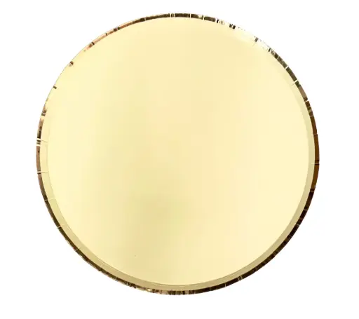 Lot de 10 assiettes rondes uni jaune
