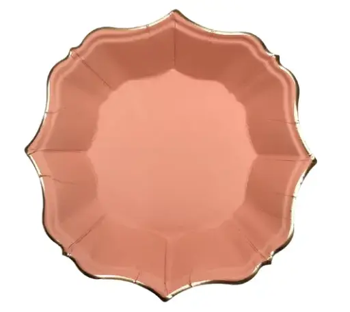 Assiettes à dessert rose indien x10